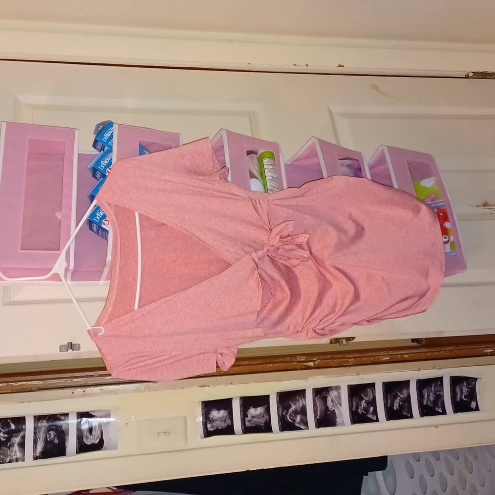 Pink maternity shirt
